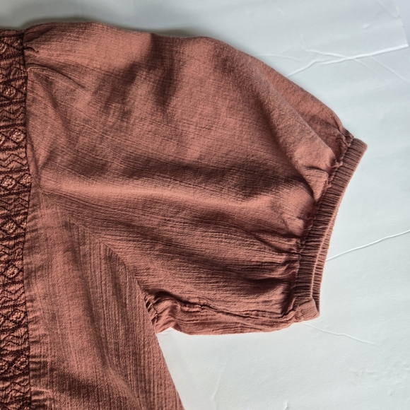 Madewell, Rust Embroidered Women's Top. Size S - Picture 4 of 8